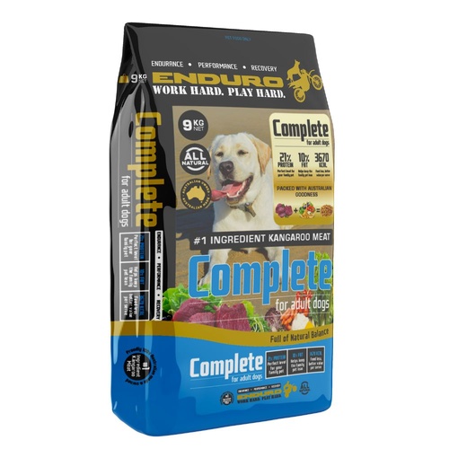 Enduro Complete 9kg Kangaroo Chicken & Vegetables Kibble